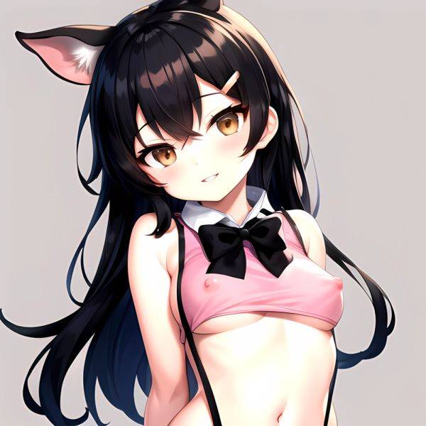 1girl Aardvark Kemono Friends Animal Ears Bare Shoulders Black Bow Black Bowtie Black Hair Bow Bowtie Breasts Brown Eyes Cropped, 2429599849 - AIHentai - aihentai.co on pornintellect.com