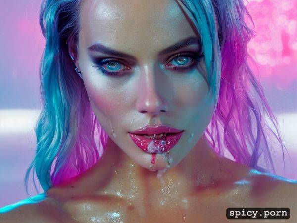 Excessive cum all over body, pool, breast grab, ahegao, long red nails - spicy.porn on pornintellect.com