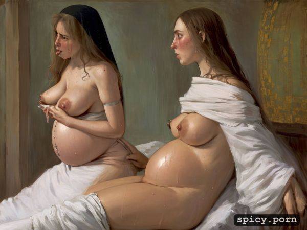 Pregnant, ilya repin painting, on bed, saint virgin mary, lesbian whore - spicy.porn on pornintellect.com