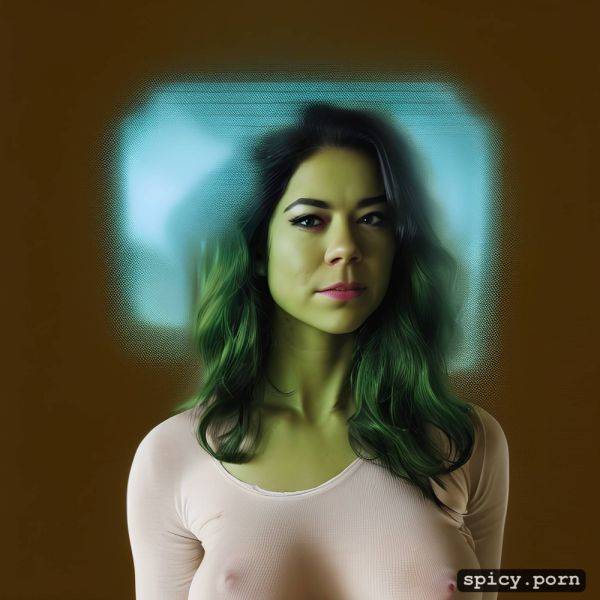 Visible nipples, 8k, torn clothes, highres, green tatiana maslany in courtroom as she hulk saggy breasts - spicy.porn on pornintellect.com