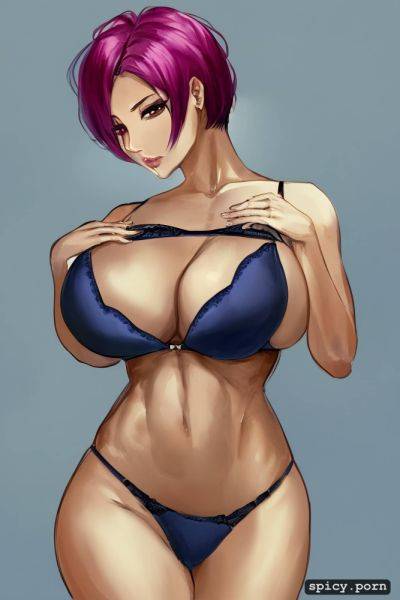 Large breasts, highres, pink pixie hair, muscular body, ultra detailed - spicy.porn on pornintellect.com