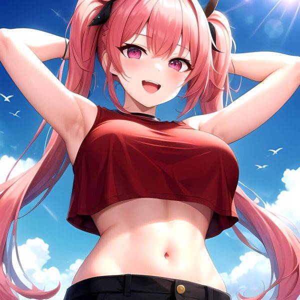 1girl D Absurdres Armpits Arms Behind Head Azur Lane Blush Breasts Bremerton Azur Lane Crop Top Highres Large Breasts Looking, 1708213590 - AIHentai - aihentai.co on pornintellect.com