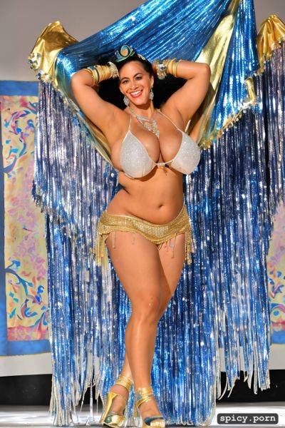 Performing in high heels on stage, huge hanging boobs, 39 yo beautiful thick american bellydancer - spicy.porn - Usa on pornintellect.com