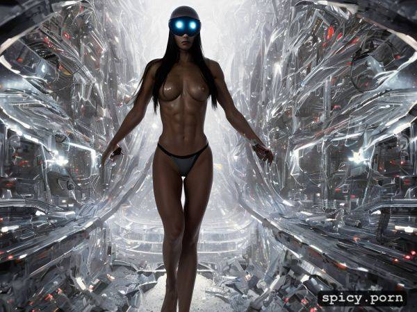 Wearing a mind control helmet with face visible, cute face, centered - spicy.porn on pornintellect.com