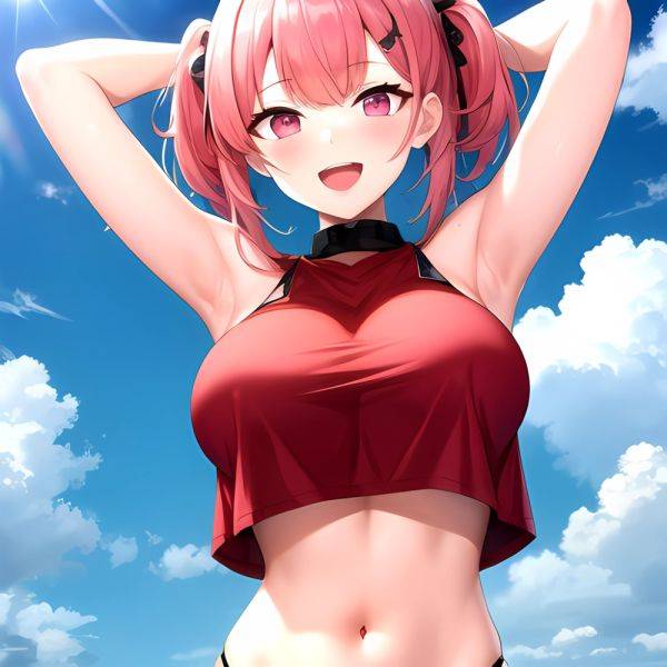1girl D Absurdres Armpits Arms Behind Head Azur Lane Blush Breasts Bremerton Azur Lane Crop Top Highres Large Breasts Looking, 3827872039 - AIHentai - aihentai.co on pornintellect.com