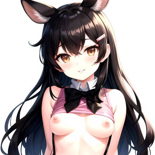 1girl Aardvark Kemono Friends Animal Ears Bare Shoulders Black Bow Black Bowtie Black Hair Bow Bowtie Breasts Brown Eyes Cropped, 4046185732 - AIHentai - aihentai.co on pornintellect.com