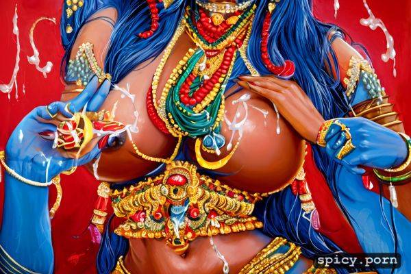 4 arm, beautiful hindu goddes devi kali, blue skin, massive cum - spicy.porn on pornintellect.com