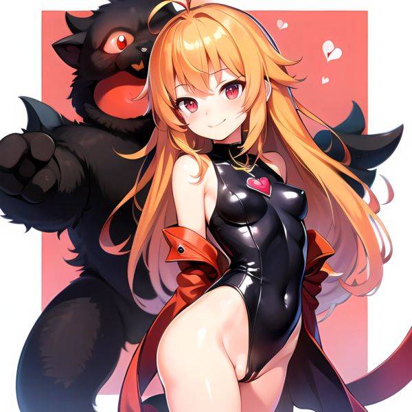 1girl Mature Belt Blush Breasts Cameltoe Gem Heart Highres Hyper Blossom Jacket Jewelry Leotard Long Hair Magical Girl Orange Ha, 274152088 - AIHentai - aihentai.co on pornintellect.com