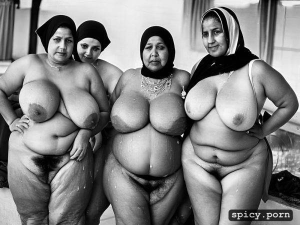 Obese arabic grannies group, pretty faces, hairy pussy, many belly curves - spicy.porn on pornintellect.com