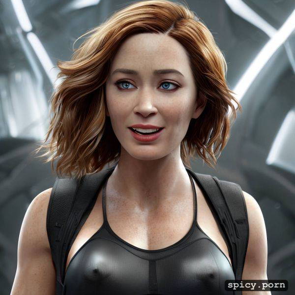 8k, emily blunt from the movie edge of tomorrow, emily blunt has saggy breasts - spicy.porn on pornintellect.com