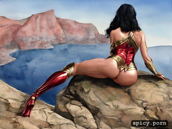 Wonder woman, 8k, view from behind, round ass, realistic skin legs spread - spicy.porn on pornintellect.com