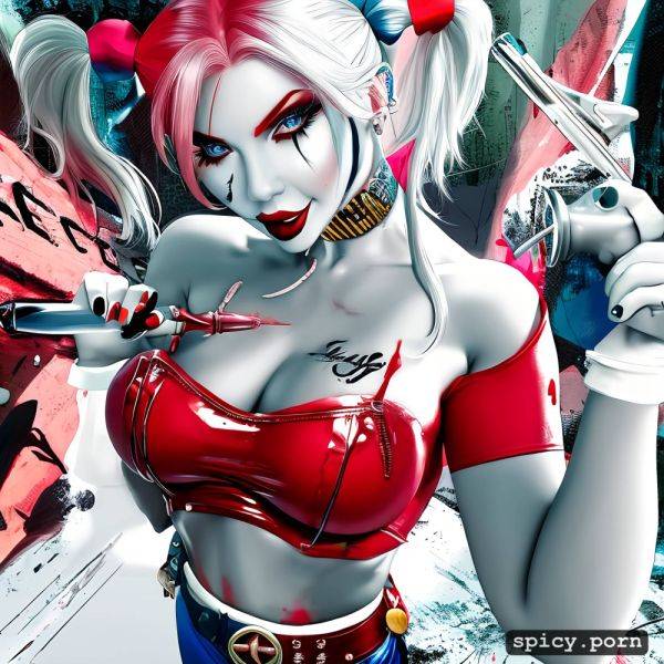 Harley quinn injected viagra straight into the head of my big hard dick as i watched horrified syringe needle deep in the glans closeup of harley quinn and gripping the erection tightly in her left hand and the large needle in her right hand - spicy.porn on pornintellect.com