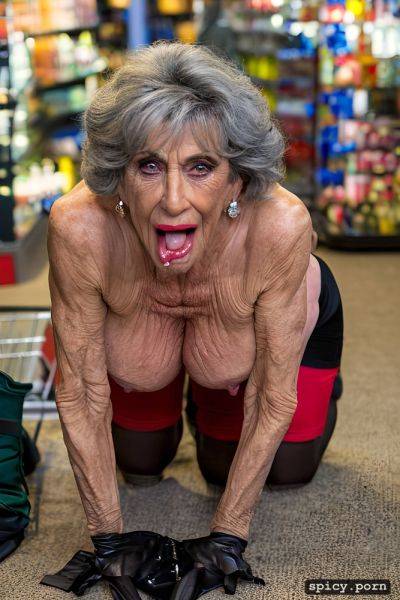 Caucasian granny, cum in ass, body, gray hair, fucking, on all fours - spicy.porn on pornintellect.com