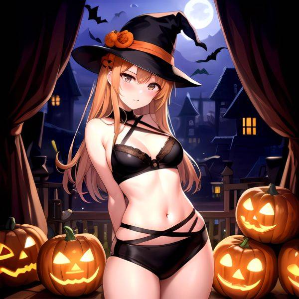 1girl Solo Sexy Outfit Halloween Pumpkins Standing Arms Behind Back, 1724347930 - AIHentai - aihentai.co on pornintellect.com
