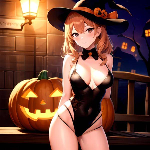 1girl Solo Sexy Outfit Halloween Pumpkins Standing Arms Behind Back, 3287698127 - AIHentai - aihentai.co on pornintellect.com