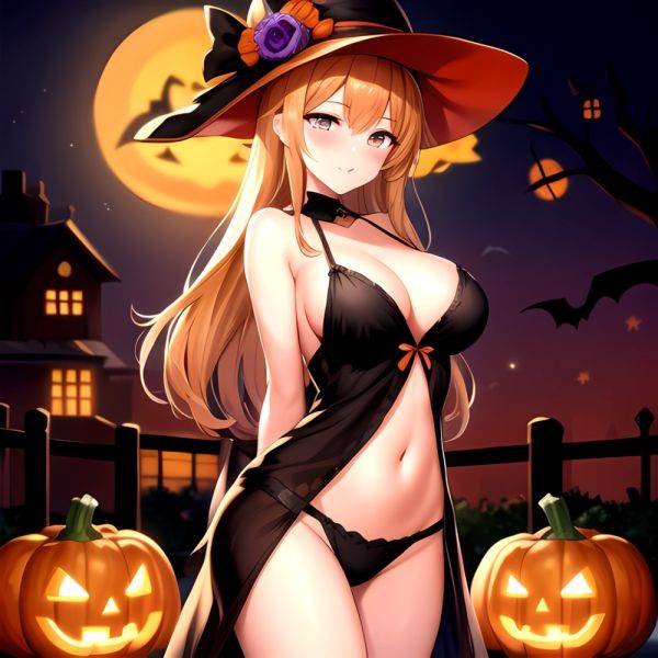 1girl Solo Sexy Outfit Halloween Pumpkins Standing Arms Behind Back, 3202546220 - AIHentai - aihentai.co on pornintellect.com