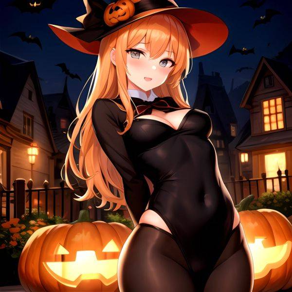 1girl Solo Sexy Outfit Halloween Pumpkins Standing Arms Behind Back, 2489003638 - AIHentai - aihentai.co on pornintellect.com