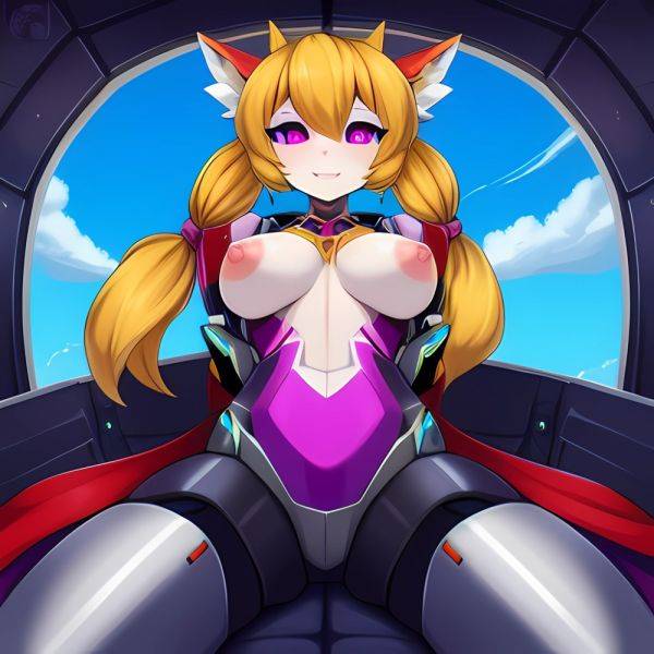 Android Exposed Breasts Pov Gynoid Mecha Girl Robot Robot Girl Twintails Vermana Arms Behind Back, 1821531206 - AIHentai - aihentai.co on pornintellect.com