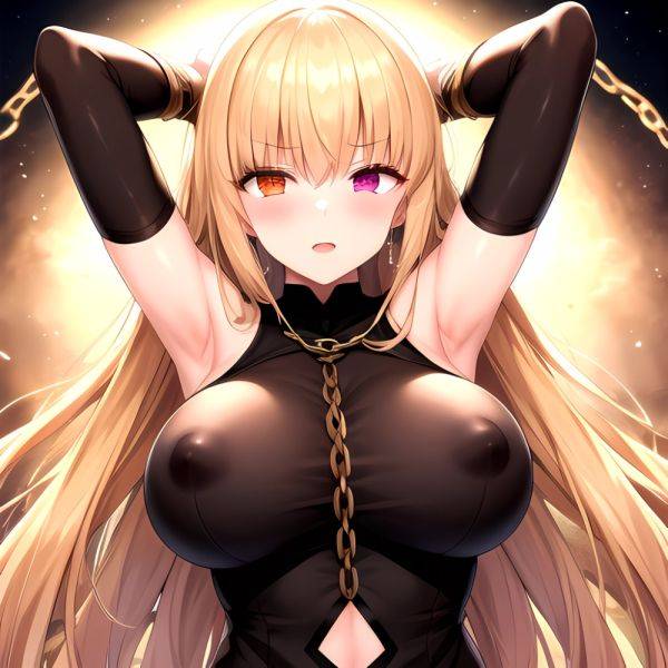 1girl Absurdres Armpits Arms Up Arms Behind Head Barghest Fate Barghest Second Ascension Fate Blonde Hair Blush Breasts Chain Ch, 3631516132 - AIHentai - aihentai.co on pornintellect.com