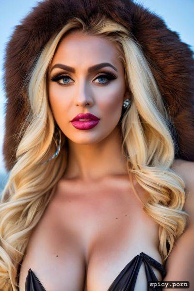 Singer, sharp focus, pretty face, large russian fur coat, bling hanging on chains around neck - spicy.porn - Russia on pornintellect.com