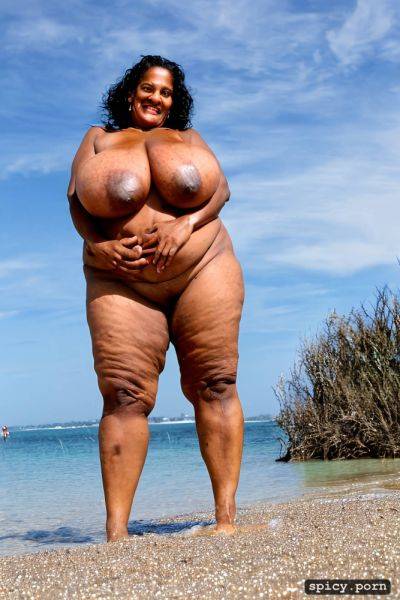Largest boobs ever, standing at a beach, 55 yo, very massive natural melons exposed - spicy.porn on pornintellect.com
