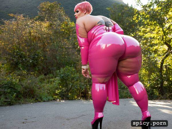 Pink latex thigh high high heels, high quality, photo, pear shaped ssbbw - spicy.porn on pornintellect.com