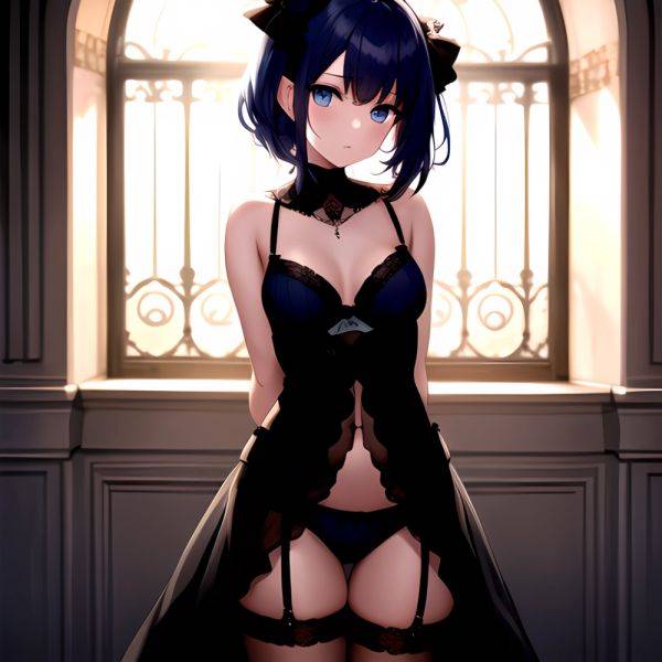 1girl Solo Gothic Emo Lingerie Arms Behind Back Facing The Viewer Blue Eyes, 3918522827 - AIHentai - aihentai.co on pornintellect.com