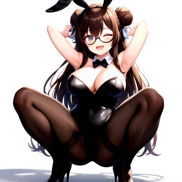 Namhorm Puzenketsu 1girl D Animal Ears Arm Behind Head Armpits Arms Up Bare Arms Bare Shoulders Black Footwear Black Leotard, 2684872052 - AIHentai - aihentai.co on pornintellect.com