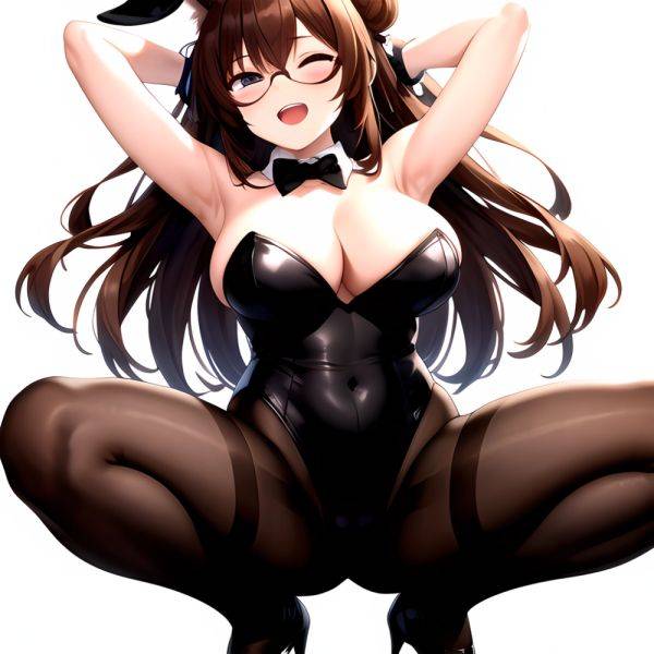 Namhorm Puzenketsu 1girl D Animal Ears Arm Behind Head Armpits Arms Up Bare Arms Bare Shoulders Black Footwear Black Leotard, 3083601353 - AIHentai - aihentai.co on pornintellect.com