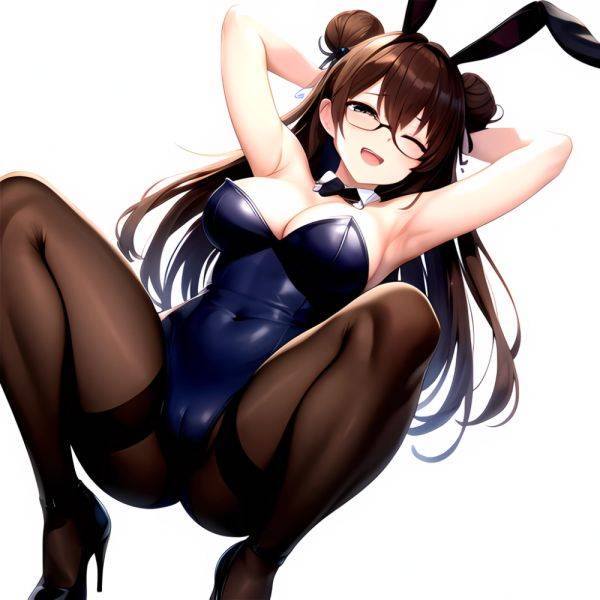 Namhorm Puzenketsu 1girl D Animal Ears Arm Behind Head Armpits Arms Up Bare Arms Bare Shoulders Black Footwear Black Leotard, 295526727 - AIHentai - aihentai.co on pornintellect.com