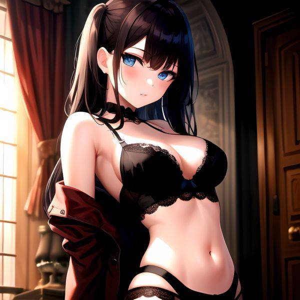 1girl Solo Gothic Emo Lingerie Arms Behind Back Facing The Viewer Blue Eyes, 851000509 - AIHentai - aihentai.co on pornintellect.com