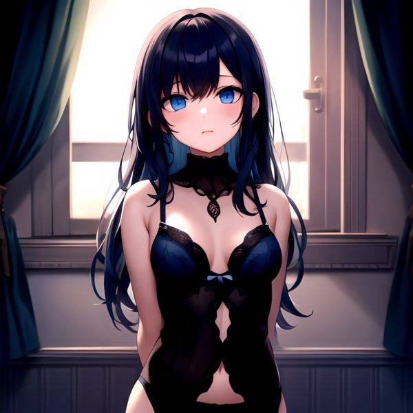 1girl Solo Gothic Emo Lingerie Arms Behind Back Facing The Viewer Blue Eyes, 1333402050 - AIHentai - aihentai.co on pornintellect.com