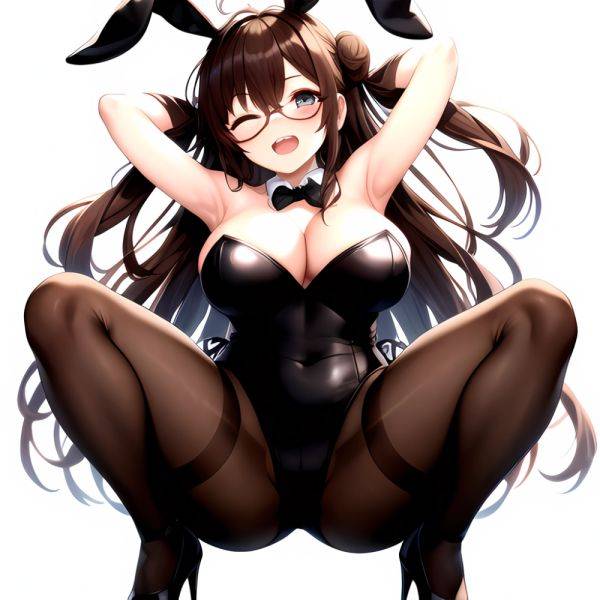 Namhorm Puzenketsu 1girl D Animal Ears Arms Behind Head Armpits Bare Arms Bare Shoulders Black Footwear Black Leotard Breasts Br, 3175997461 - AIHentai - aihentai.co on pornintellect.com