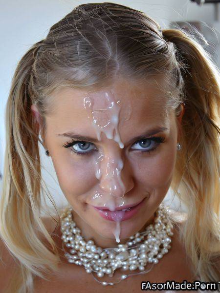 Close up long hair bimbo jewelry babe necklace busty AI porn - made.porn on pornintellect.com