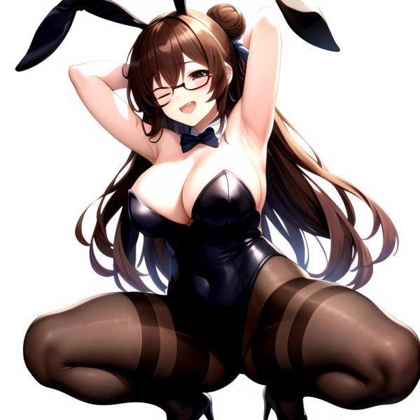 Namhorm Puzenketsu 1girl D Animal Ears Arm Behind Head Armpits Arms Up Bare Arms Bare Shoulders Black Footwear Black Leotard, 2051174734 - AIHentai - aihentai.co on pornintellect.com