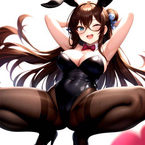 Namhorm Puzenketsu 1girl D Animal Ears Arms Behind Head Armpits Bare Arms Bare Shoulders Black Footwear Black Leotard Breasts Br, 2809122920 - AIHentai - aihentai.co on pornintellect.com