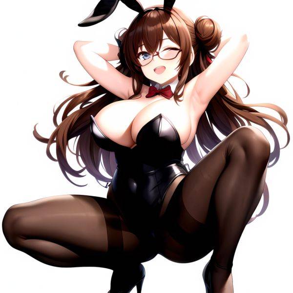 Namhorm Puzenketsu 1girl D Animal Ears Arms Behind Head Armpits Bare Arms Bare Shoulders Black Footwear Black Leotard Breasts Br, 2032722880 - AIHentai - aihentai.co on pornintellect.com