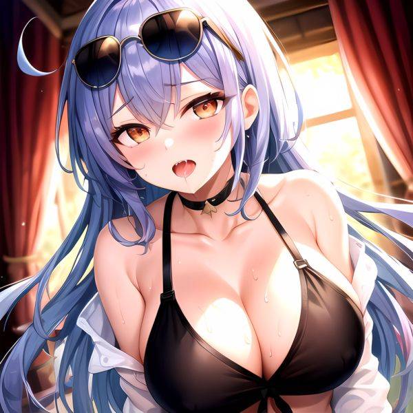 1girl Absurdres Breasts Collarbone Cum Ejaculation Eyewear On Head Hetero Highres Honkai Star Rail Honkai Series Hu Dako Kafka H, 2583091159 - AIHentai - aihentai.co on pornintellect.com