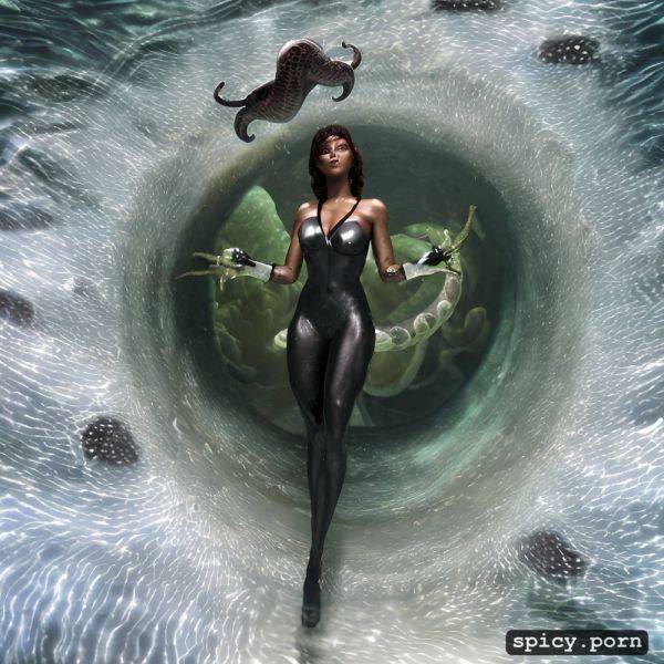 Snakes swimming round scene, underwater scenario in the barriere reef - spicy.porn on pornintellect.com