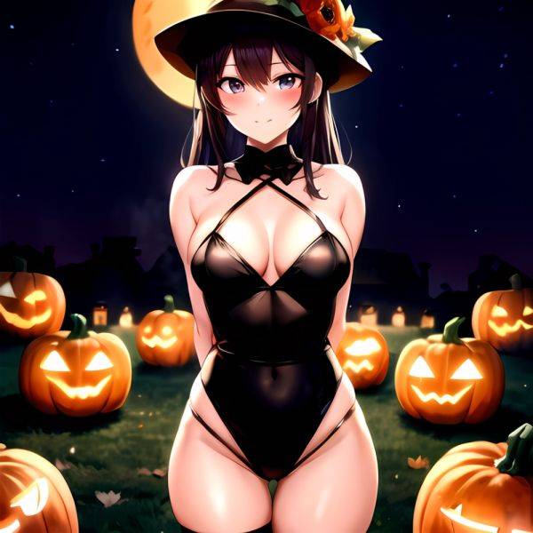 1girl Solo Sexy Outfit Halloween Pumpkins Standing Arms Behind Back, 892578194 - AIHentai - aihentai.co on pornintellect.com