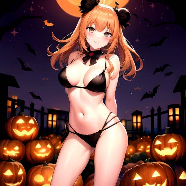 1girl Solo Sexy Outfit Halloween Pumpkins Standing Arms Behind Back, 309762326 - AIHentai - aihentai.co on pornintellect.com