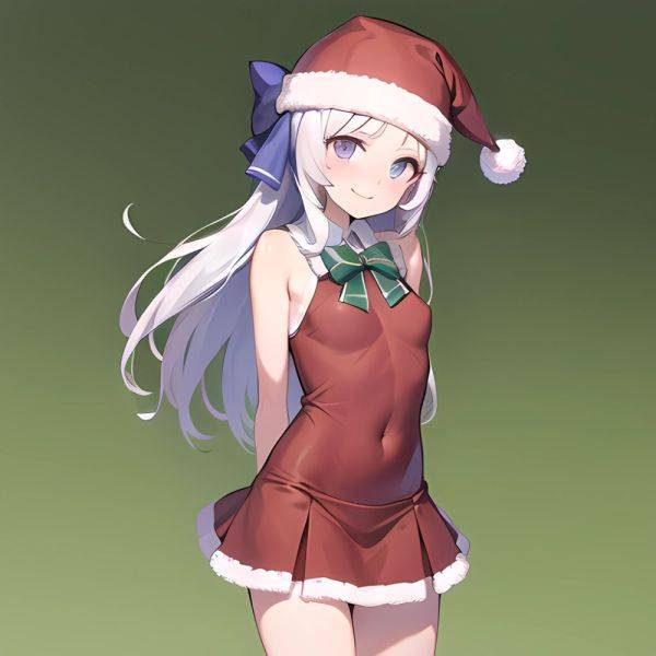 Mejiro Dober Umamusume 1girl Bell Blush Bow Christmas Ears Through Headwear Fur Trimmed Headwear Fur Trim Hat Hat Bow Long, 2656026480 - AIHentai - aihentai.co on pornintellect.com