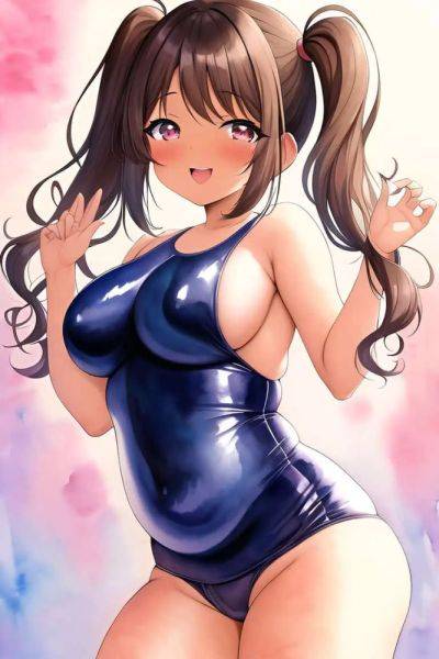 Anime Chubby Small Tits 40s Age Happy Face Brunette Pigtails Hair Style Dark Skin Watercolor Party Front View Yoga Latex 3662459920106400754 - AI Hentai - aihentai.co on pornintellect.com