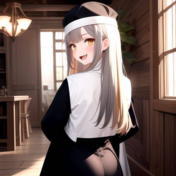 1girl D Black Headwear Black Nails Blonde Hair Blush Breasts Cleavage Grey Hair Large Breasts Long Hair Multicolored Hair Nail, 509278227 - AI Hentai - aihentai.co on pornintellect.com