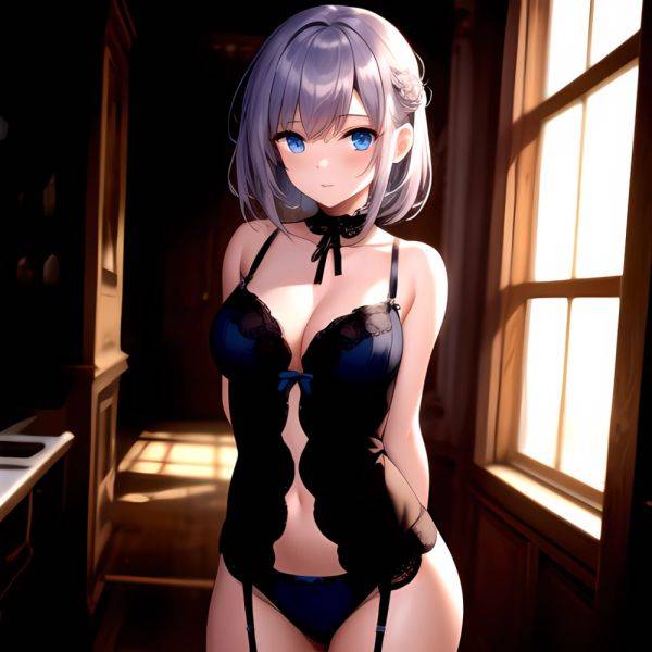 1girl Solo Gothic Emo Lingerie Arms Behind Back Facing The Viewer Blue Eyes, 3384825406 - AI Hentai - aihentai.co on pornintellect.com