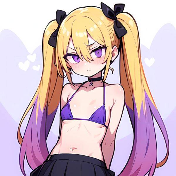 Ninomiya Asuka 1girl Arms Behind Back Bare Shoulders Bikini Bikini Skirt Blonde Hair Blush Braid Breasts Choker Collarbone Cover, 2394213580 - AI Hentai - aihentai.co on pornintellect.com