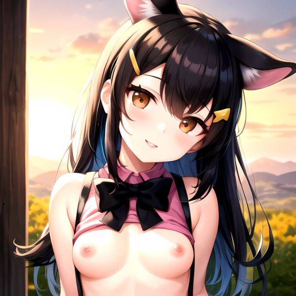 1girl Aardvark Kemono Friends Animal Ears Bare Shoulders Black Bow Black Bowtie Black Hair Bow Bowtie Breasts Brown Eyes Cropped, 4029400955 - AI Hentai - aihentai.co on pornintellect.com