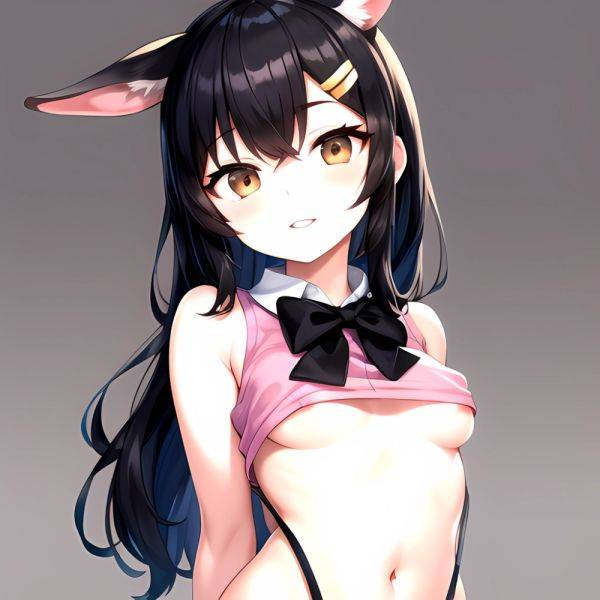 1girl Aardvark Kemono Friends Animal Ears Bare Shoulders Black Bow Black Bowtie Black Hair Bow Bowtie Breasts Brown Eyes Cropped, 2158899463 - AI Hentai - aihentai.co on pornintellect.com