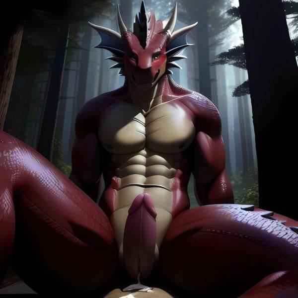 Anthro Dragon Male Solo Abs Cum Dripping Muscular Dragon Penis Genital Slit Furry Sitting Realistic Scales Detailed Scales Textu, 2606620014 - AI Hentai - aihentai.co on pornintellect.com