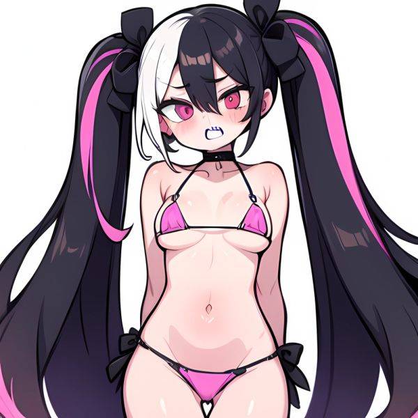 Bremerton Azur Lane 1girl Bare Shoulders Bikini Blush Breasts Choker Collarbone Cowboy Shot Crossed Bangs Fang Hair Between Eyes, 3600231749 - AI Hentai - aihentai.co on pornintellect.com